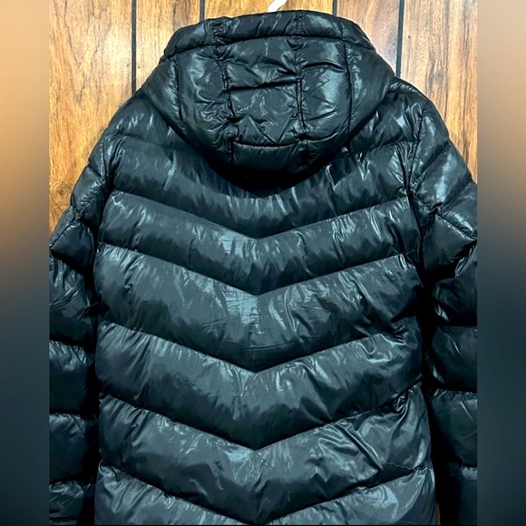 🔥 Tommy Hilfiger Hooded Shiny Puffer Winter Jacket Waterproof Metallic - Picture 9 of 9